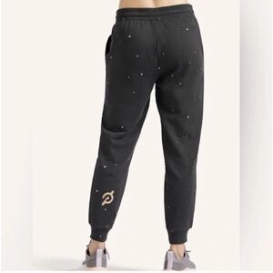 Peloton Shine Ultimate Charcoal Grey Gold Speckled Sweatpants Joggers